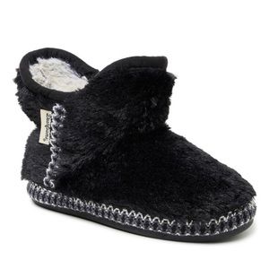 Deerfoam Kids Bootie Slippers - Black Size 7-8 Memory Foam - Feels Like Home